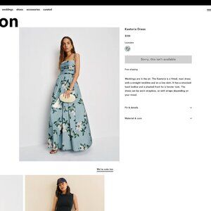 Reformation Kastoria Dress Green - Size 6